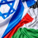 Israel Flag and Palestine Flag