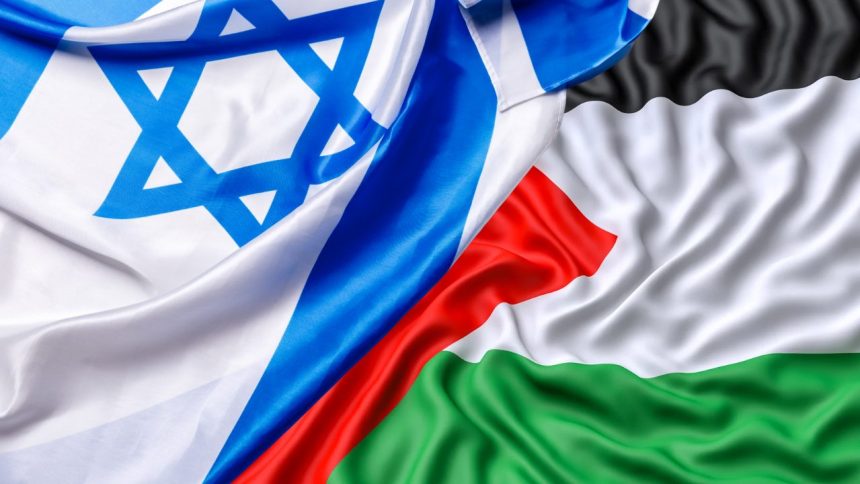 Israel Flag and Palestine Flag